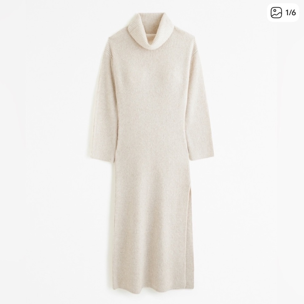 Abercrombie & Fitch Women's Tan Cowl Neck Sweater